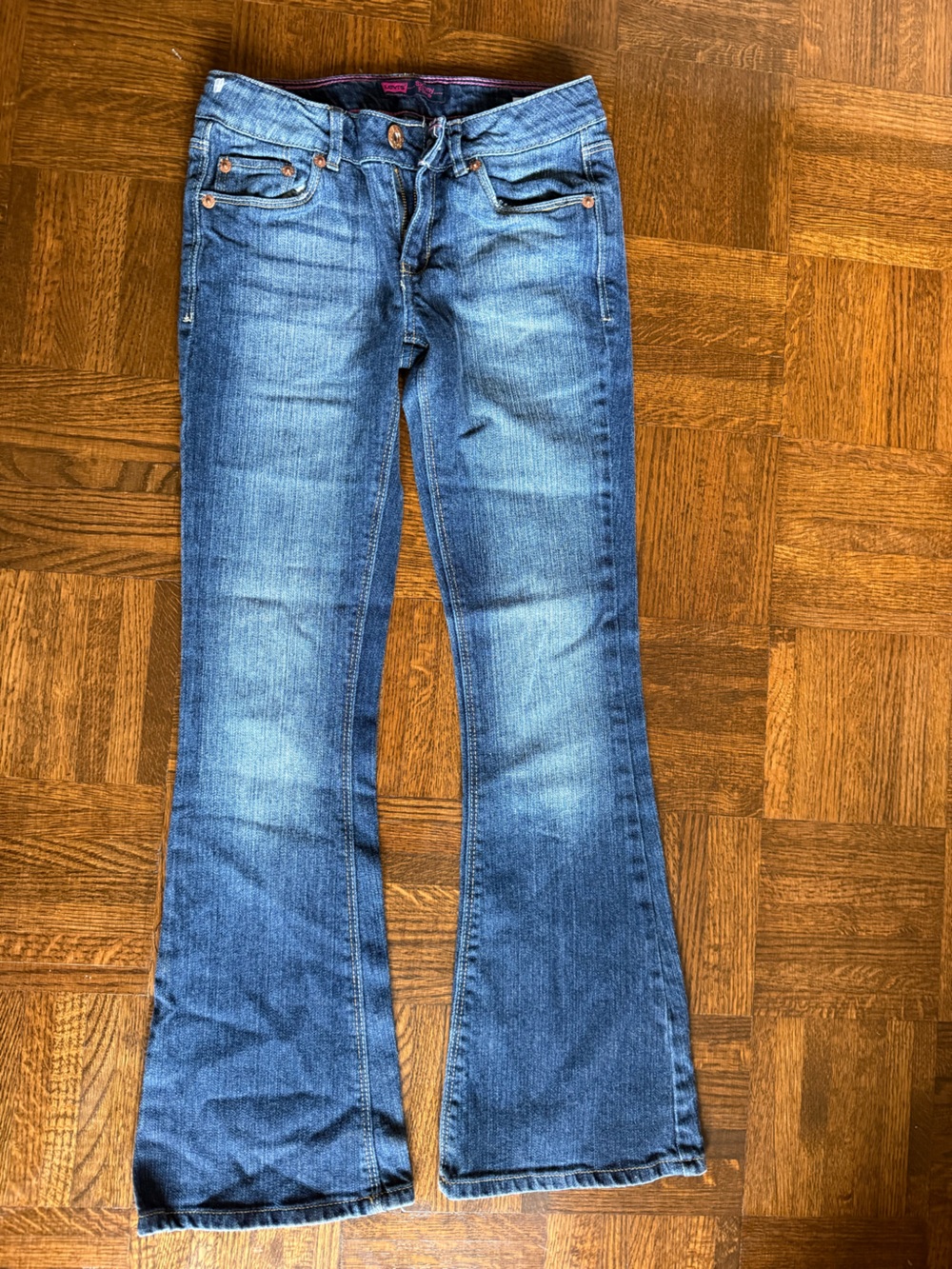 Levi's girls Kids Faded Blue skinny Flare dark blue Jeans